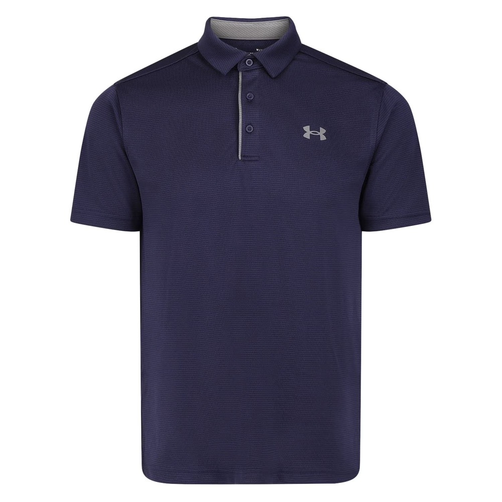 Under Armour Mens Tech Polo Shirt Size XL Navy Blue Golf Short Sleeve NWT
